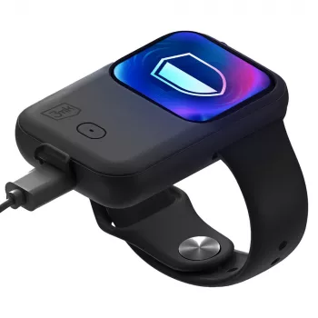 3mk Endurance futrola s powerbankom za Apple Watch 44 mm/45 mm, 2,5 W, 1200 mAh, USB-C, crna