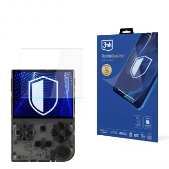 3MK PROTECTION zaštitna folija za zaslon FlexibleGlass Pro za Anbernic RG35XX (3,5 inch) - 0,3 mm hibridno staklo, tvrdoća 7H, oleofobni premaz, bez mjehurića