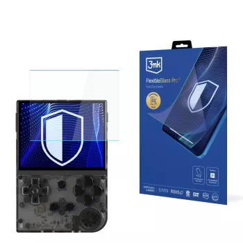 3MK PROTECTION zaštitna folija za zaslon FlexibleGlass Pro za Anbernic RG35XX (3,5 inch) - 0,3 mm hibridno staklo, tvrdoća 7H, oleofobni premaz, bez mjehurića