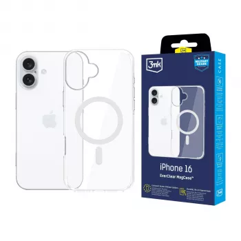 3MK EverClear MagCase stražnja maska za Apple iPhone 16 - kristalno prozirna