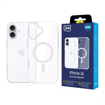 3MK EverClear MagCase stražnja maska za Apple iPhone 16 - kristalno prozirna