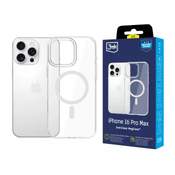 3MK EverClear MagCase stražnja maska za Apple iPhone 16 Pro Max - prozirna