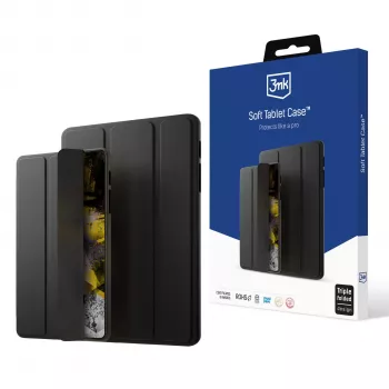 3MK Soft Tablet Case za Samsung Galaxy Tab S10 FE+ - do 15 inch, crna