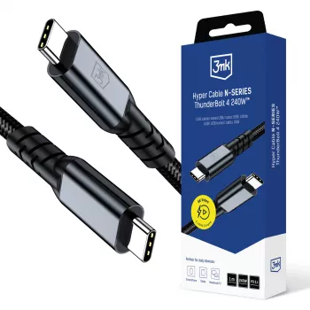 3mk Hyper N-SERIES Thunderbolt 4 240W 40Gb/s 8K60Hz 48V/5A, crni, 1m