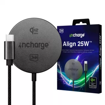 3mk incharge Align Qi2 25W za Android crni