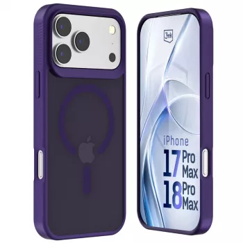 3MK PROTECTION Apple iPhone 17 Pro Max Hardy Hazy MagCase stražnja futrola ljubičasta