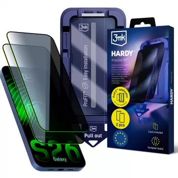 3MK PROTECTION Samsung Galaxy S26 - 3mk Hardy Privzone 9H zaštita za zaslon protiv znatiželjnih pogleda