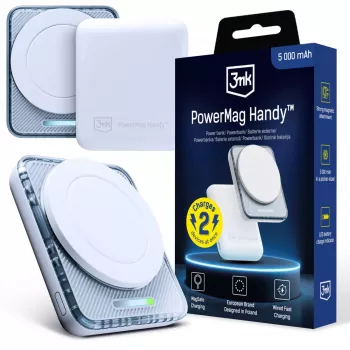3mk PowerMag mobitel 5000 mAh 22,5W MagSafe bijeli