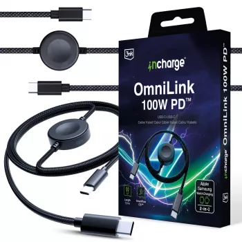 3MK PROTECTION 3mk incharge® OmniLink 100W PD crni 1,5m USB-C na USB-C kabel