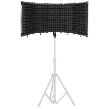 Mozos MSHIELD-CABIN-ECO Acoustic Isolation Shield for Microphone, 5-Panel, Black