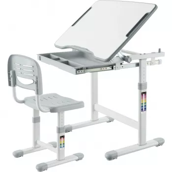 MOZOS DC-SET podesivi set radnog stola i stolice, sivi