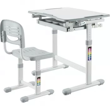 MOZOS DC-SET podesivi set radnog stola i stolice, sivi