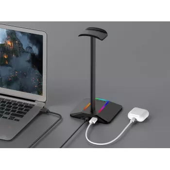 MOZOS D12 RGB LED stalak za slušalice za over-ear slušalice