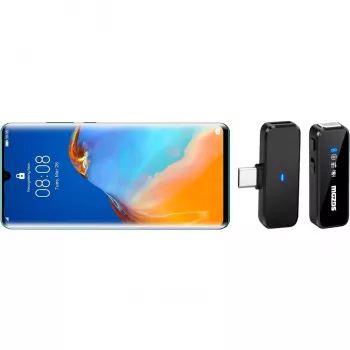 MOZOS MX2-DUAL bežični set lavalier mikrofona za telefone, 2 mikrofona, 2,4 GHz, USB-C