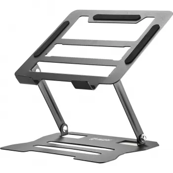 MOZOS N2-BK ergonomski stalak za prijenosno računalo - crni, podesiv po visini, sklopiv, aluminij