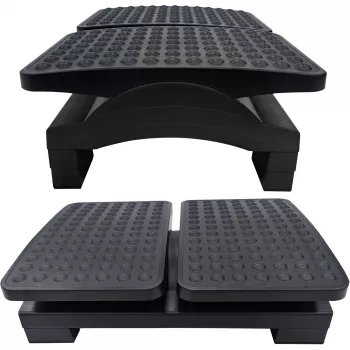 MOZOS FS8 ergonomsko podnožje za noge za ured - podesivo po visini i nagibu, protuklizna masažna površina, crno