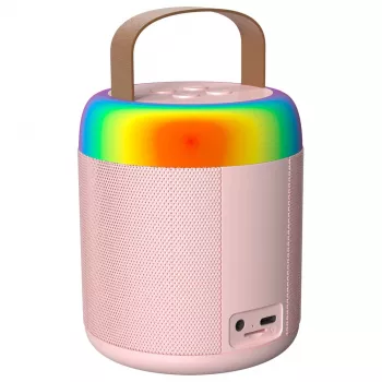 MOZOS MK ružičasti karaoke mikrofon s Bluetooth zvučnikom
