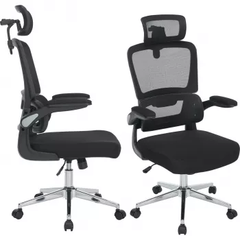 MOZOS ERGO-K ergonomska uredska rotirajuća stolica, crna