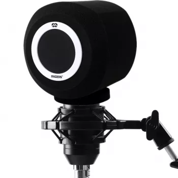 MOZOS PS-4 kuglasti pjenasti pop filter, zaštita od vjetra, crni