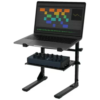 MOZOS LS8 metalni stalak za prijenosno računalo i mixer, crni