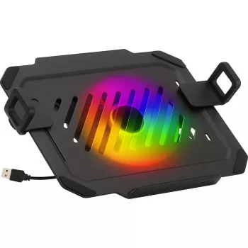 MOZOS LP-RGB platforma za prijenosno računalo za stolne nosače, VESA 75x75/100x100, crna, RGB rasvjeta