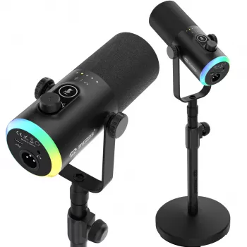 Mozos GM-ONE USB XLR RGB LED mikrofon, crni