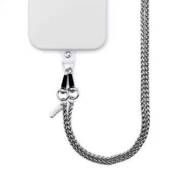 Crong Phone Crossbody lanyard sa srebrnim lancem - univerzalni remen za pametni telefon