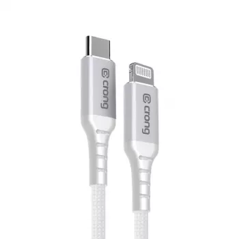 Crong Armor Link USB-C na Lightning Fast Charging MFi kabel 150cm bijeli