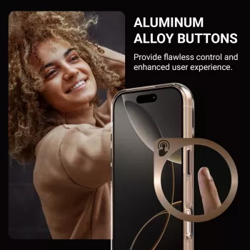 Crong Clear MAG Pro maska za iPhone 16 Pro MagSafe (Desert)