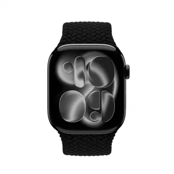 Crong Wave Band pleteni remen za Apple Watch 38/40/41/42 mm (crni)