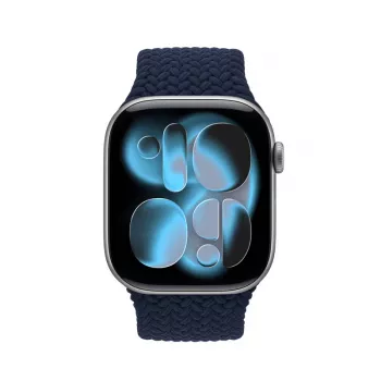 Crong Wave Band pleteni tekstilni remen za Apple Watch 38/40/41/42 mm (Navy Blue)