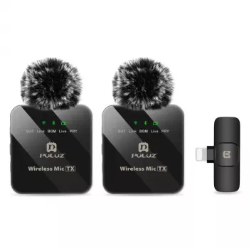 PULUZ PU647B 2x bežični lavalier mikrofon za iPhone Lightning