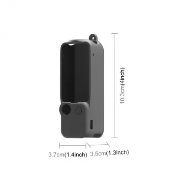 PULUZ zaštitno silikonsko kućište s poklopcem objektiva i poklopcem zaslona za DJI Osmo Pocket 3, crno (PU894B)