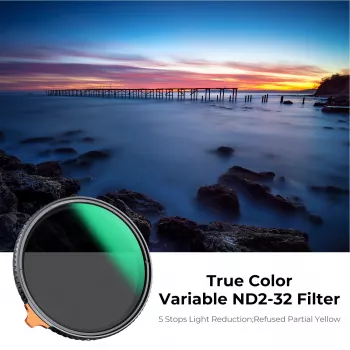 K&F Concept varijabilni ND filtar ND2-ND32 82mm True Color MRC Nano X