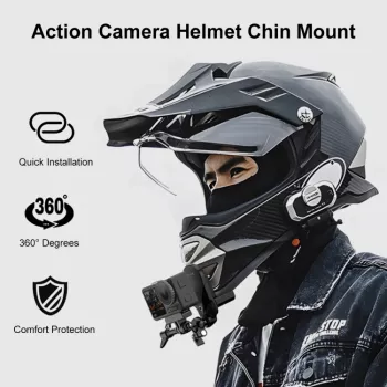 PULUZ držač za bradu motociklističke kacige za GoPro Hero 12 11 Mini 10 9 8 7 6 5 4 3+ Max - PU927B