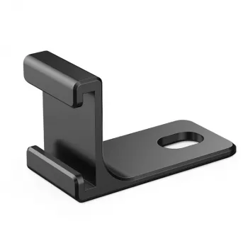 PULUZ 1/4 inch adapter držač za Insta360 X5/X4/X3/One X2 - crni, aluminijska legura, hladna papuča