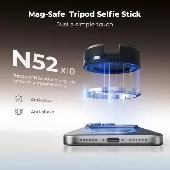 KF selfie stick stativ 162 cm magnetski MagSafe za pametni telefon s daljinskim upravljačem Kf09.139