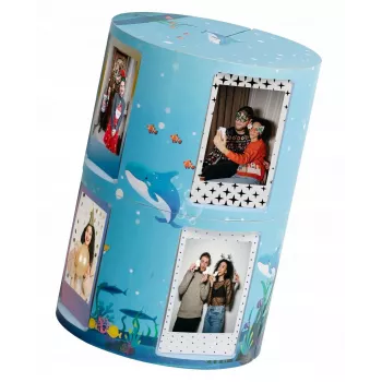 LOVEINSTANT sklopivi kockasti okvir za fotografije za 24 Instax Mini ispisa - Sea Blue
