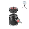 PULUZ mini kuglasta glava 3D s 1/4 inch vijkom i 2 držača za hladnu papučicu, nosivost 3 kg, crna PU3075B