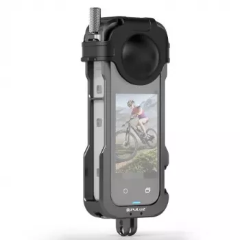 PULUZ zaštitna futrola s okvirom s 2x držača hladne papučice i poklopcem objektiva za Insta360 X4 (PU981B)