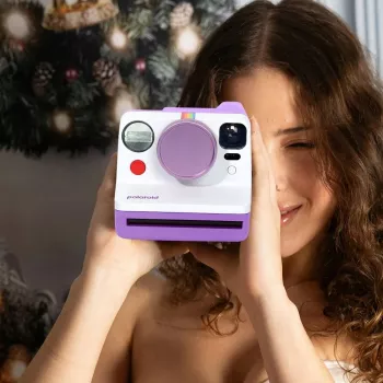 LOVEINSTANT aluminijski poklopac objektiva za Polaroid Now / Now+ - ljubičasti