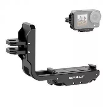 PULUZ PU768B cage šina za DJI Osmo Action 5 Pro / 4, vodoravna i okomita