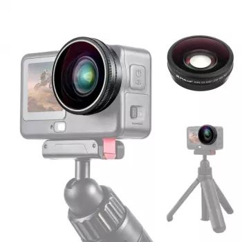 PULUZ širokokutni objektiv FOV Boost 185° za DJI Osmo Action 6 / HD staklo / PU1103