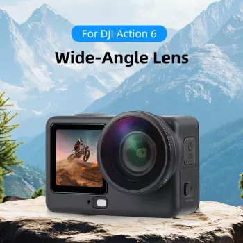 PULUZ širokokutni objektiv FOV Boost 185° za DJI Osmo Action 6 / HD staklo / PU1103