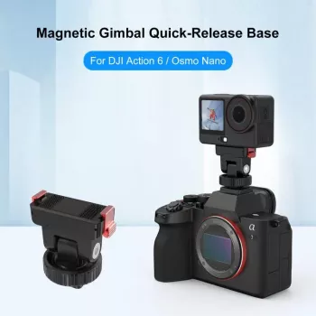 PULUZ PU1071B magnetski nosač za brzu zamjenu 1/4 i ISO za DJI Osmo Action 6 / Nano