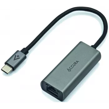 ACCURA USB-C na RJ45 Gigabit Ethernet adapter, sivi