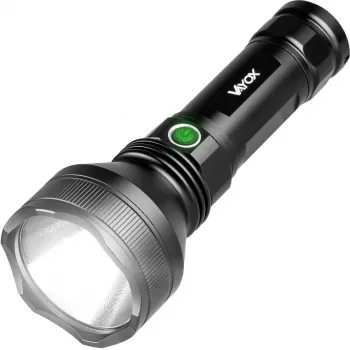 VAYOX VA0109 punjiva taktička svjetiljka, 1900 lm, 20 W, 5000 mAh, USB-C, IPX5