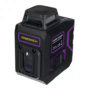 Ermenrich LV20 PRO laserski nivelir - zeleni, 2 zrake, domet 20 m, samonivelirajući, IP54, Li-Ion