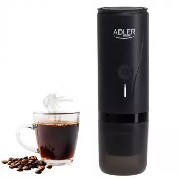 Adler AD 4400 prijenosni aparat za kavu, 20 bar, crni