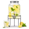 Adler AD 6741 posuda za piće sa slavinom i metalnim postoljem, 4 l, soda-lime staklo, navojni poklopac, rezervna slavina uključena